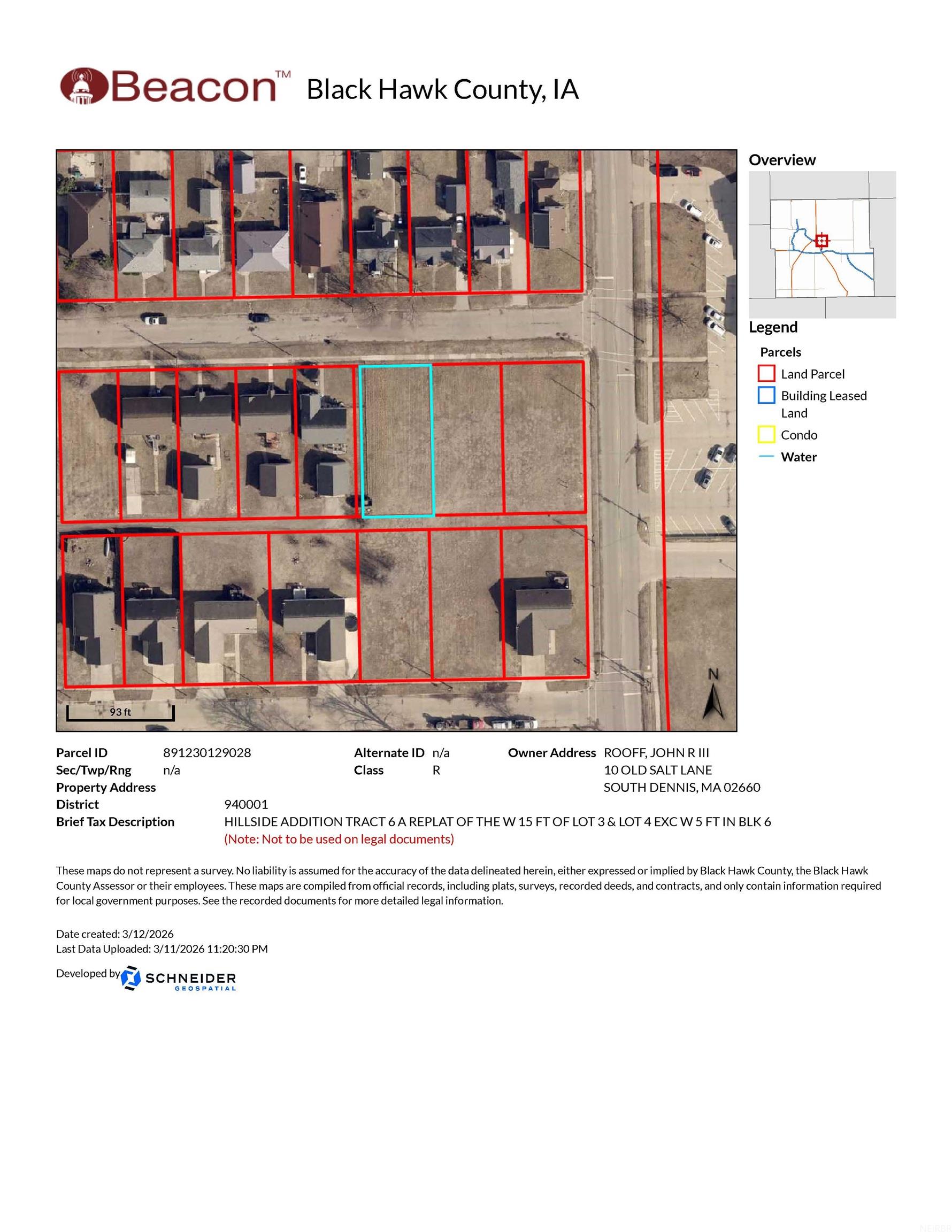 Photo 1 of 1 — Madison Parcel 891230129028, Waterloo, IA 50703