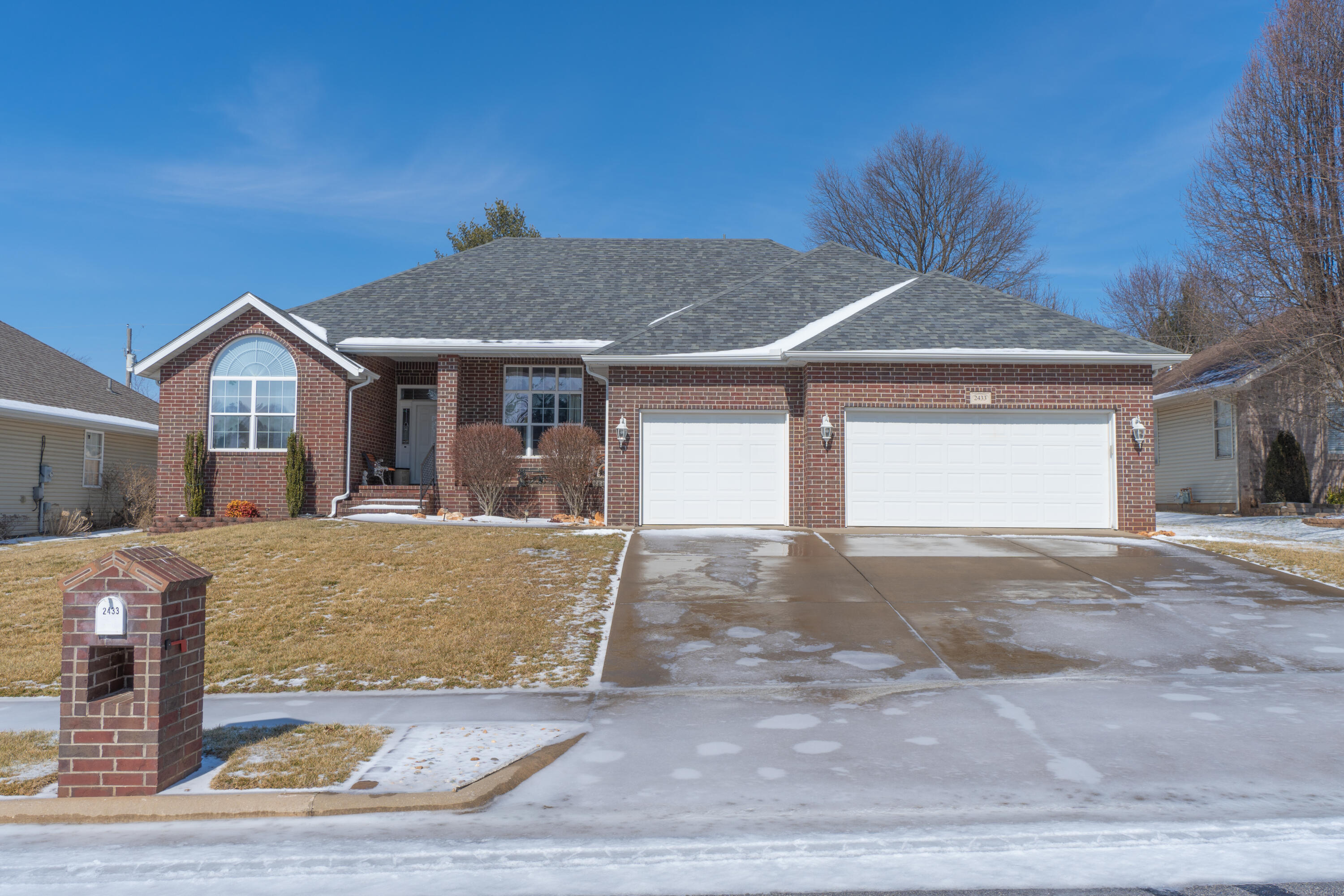 Fantastic location on a quiet dead-end street. Close to Chesterfield Community center, restaurants and shops. Everything has been replaced or updated! The kitchen was redone with new granite counter tops, tile back splash, stainless-steel appliances, sink and faucet. New water heater and HVAC system. Roof was replaced in 2020. REAL hardwood floors throughout. The welcoming living room has floor to ceiling windows and gas fireplace. There is a large formal dining area in addition to an eat-in kitchen area. The backyard features a covered back deck, landscaping and wood privacy fence.  NO HOA!!!