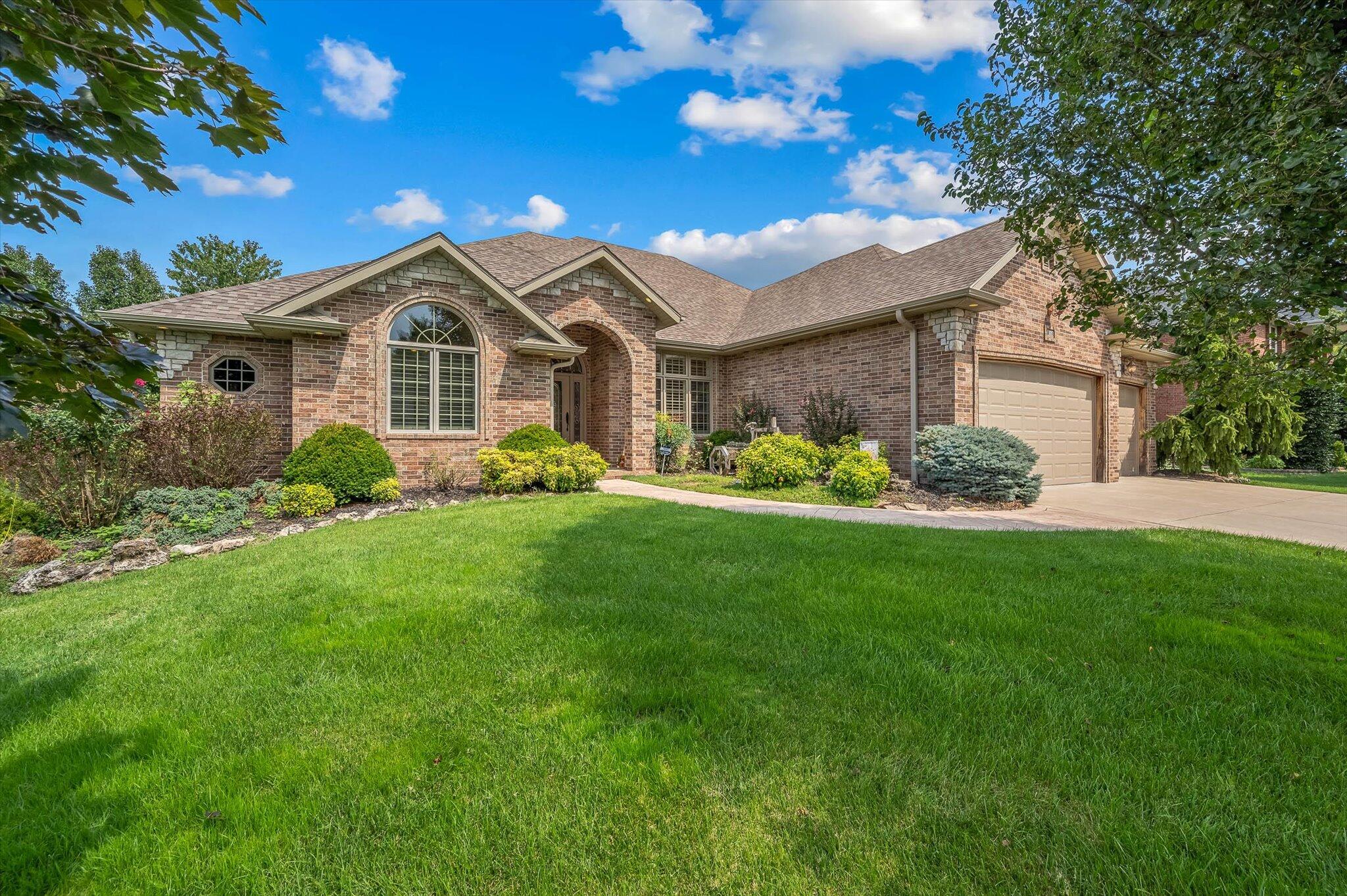 If you're looking to be in Eaglesgate subdivision, you better hurry because this is the only one!! This two-owner, custom-built home has many quality features that are sure to check your boxes. With four bedrooms and two-and-a-half bathrooms all on one level, you and your family will have plenty of room to spread out. Newer roof in 2021 as well! The high ceilings make this home feel even bigger than it is! The home also includes a formal dining room, two living areas, and a HUGE home office, all with beautiful plantation shutters. The french doors lead you from the main living area out to a beautiful stamped concrete-covered patio. It also features a built-in gas line. It would be a perfect spot to add an outdoor kitchen! Additional features include a sound system, gas fireplace, two water heaters (one instant hot water), zoned HVAC System, and a fully encapsulated crawl space with a dehumidifier. This home is very handicapped friendly with wide doorways, commercial grade tile flooring, a large roll-in shower, and a high-end Toto toilet/bidet combo. The John Deere room and crawl space are accessed through the back of the home. There really are too many features to list! Call today for your showing!
