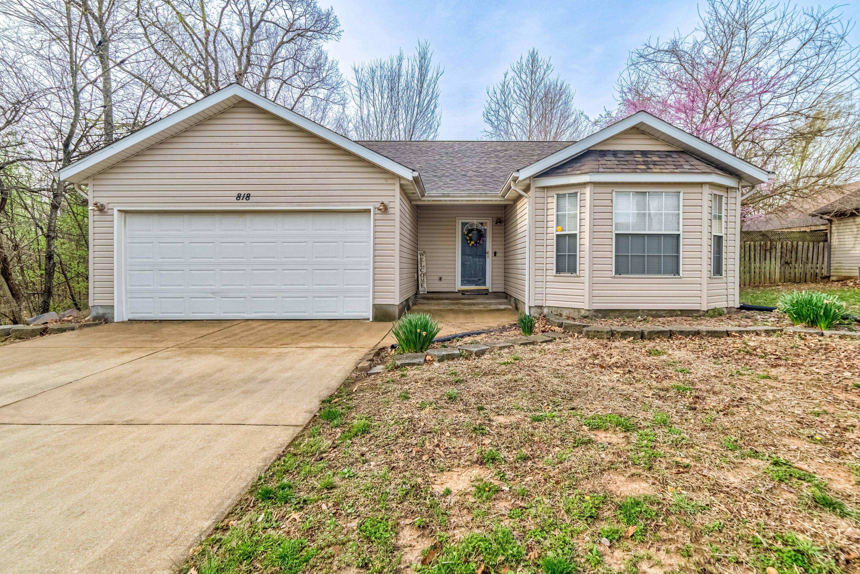 ''George, stop the car. It's the one!!'' This awesome 3/2/2 is in a beautiful section of Nixa, not to mention at the end of a road. Enjoy the great room with an open floor plan making family togetherness easy.  The master suite is plenty spacious for a king sized ensemble. The  backyard goes on forever and backs up all the way to Old Bittersweet. The house includes a large storage shed to store all the outside toys and garden tools. There is a big gate in the back fence in case you needed access into the backyard with an RV, boat or just a piece of heavy equipment to build a pool in the future! Roof on home and storage shed replaced with architectural shingles in 2018. This home is located at the end of a quiet road with lots of privacy. Hurry to make an appointment. This will SELL QUICK.