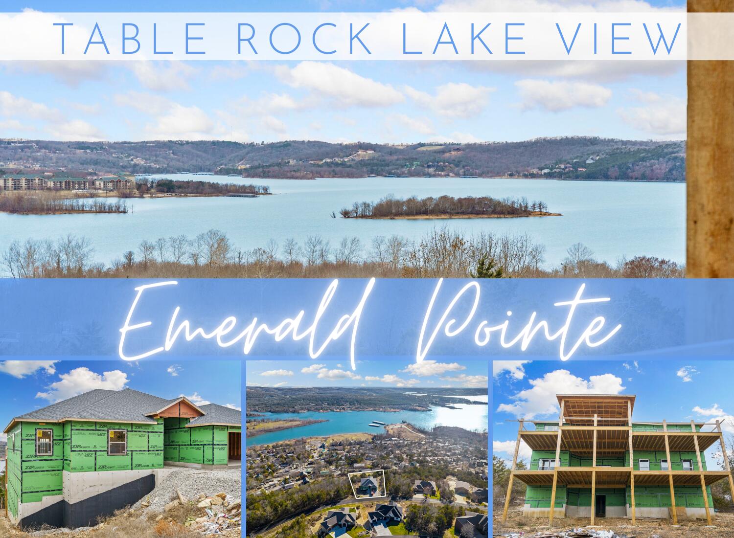 Don't miss the amazing opportunity to purchase a partially built home for cost and finish it in your style for market value! This home has breathtaking views of Table Rock Lake and is located in an established, gated lake community. 4,500+sq ft with 2,200 sq ft of deck space, perfect for entertaining with a view of Big Cedar's fireworks! Community includes dry storage ($), boat launch, marina, clubhouse, pools & courts. Only 10 minutes to Branson! Two 12 x 30 slips available through 3rd party off Hill Haven Road $55,000 each.
