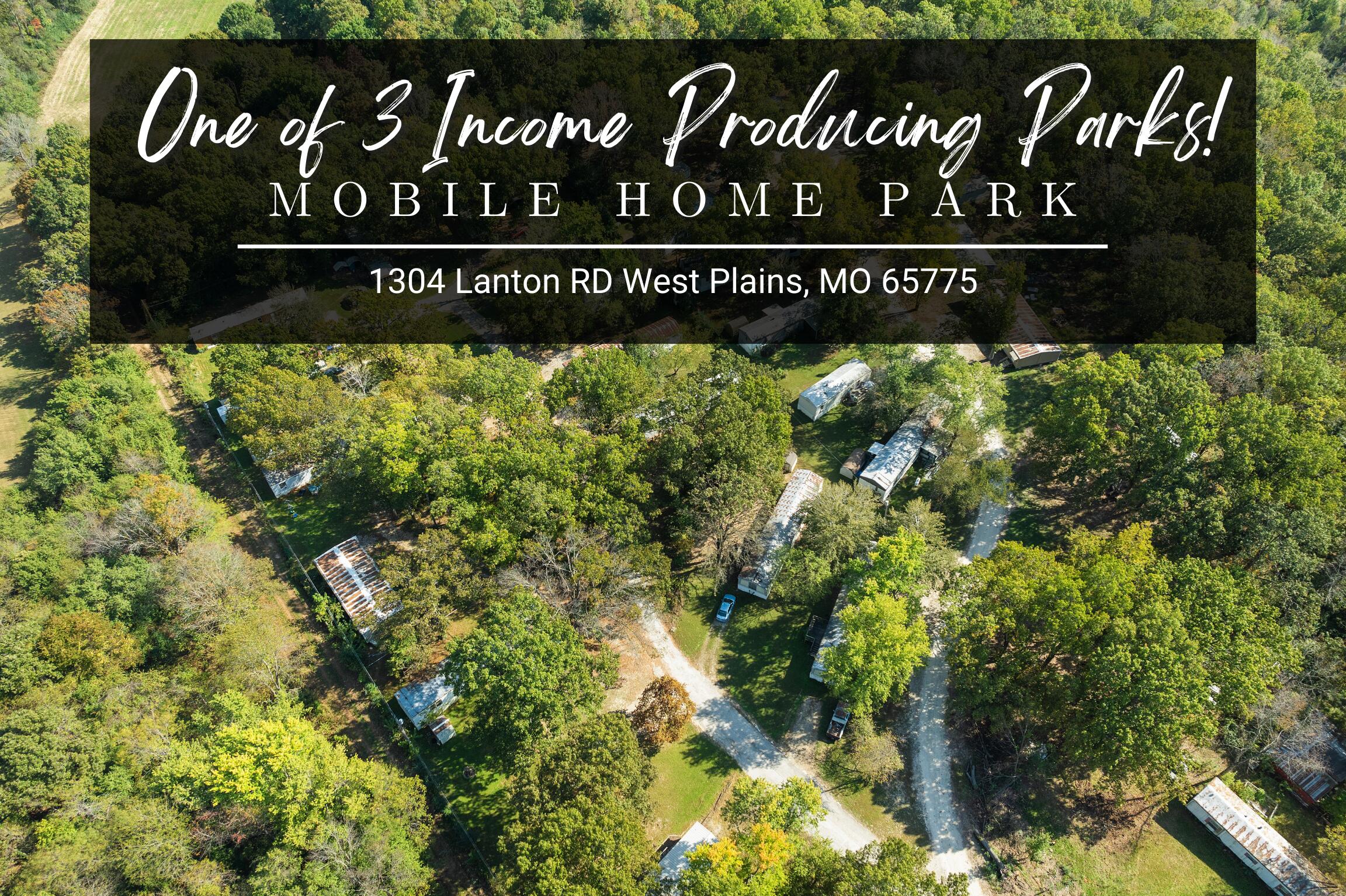 Amazing investment opportunity in West Plains (39) lots w/ 18 park-owned mobiles and 13 lot-rent-only tenants current rent roll of $8,000/mo. This established mobile home park community is situated on over 8 acres inside city limits with public water and sewer. Additional packages available, see MLS #60282982 and MLS #60282984