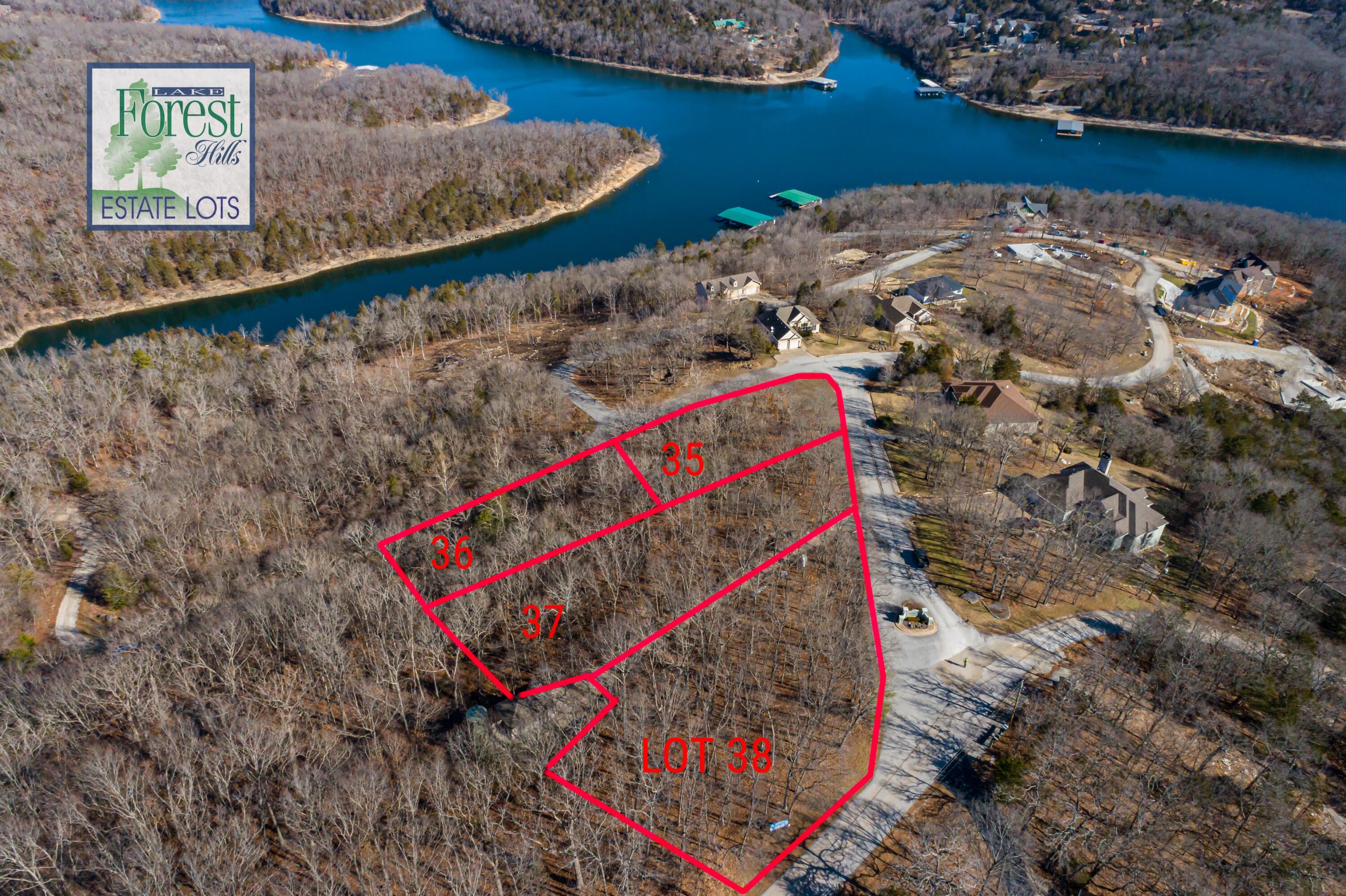 Nestled in a pristine wooded setting, Lake Forest Hills offers lovely secluded lakefront and lake view estate lots with access to beautiful Table Rock Lake. Buildable lots nicely sloped for walk out basements, subdivision water/sewer installed, and convenient location within 4 miles of Branson West are just a few reasons residents feel right at home at Lake Forest Hills. Nature abounds at Lake Forest Hills. Catch a sighting of playful deer, red fox, wild turkey, American Bald Eagle and resident blue heron at one of the prettiest coves on the lake! Need help choosing a home plan for your favorite lot or do you need help matching your home plan to the right lot? Just ask, we are happy to assist with ideas. Come join this neighborhood of attractive and impressive homes.