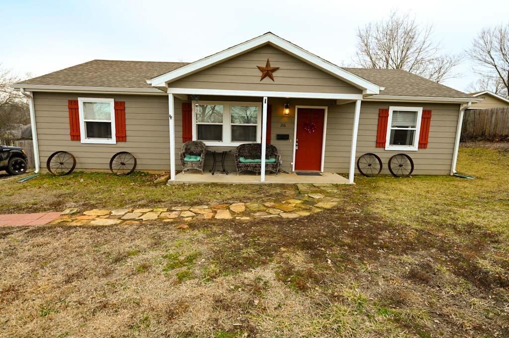 Home For Sale EL Dorado Springs MoA newer home built in 2017 is for sale near the swimming pool in El Dorado Springs. The home consists of 3 bed and 2 baths. The home has an open floor plan of 1144 sqft, carpeted living room and bedrooms and tile kitchen and bathrooms. The home has a large, fenced backyard. Taxes on the home were $885.48 in 2023.Home For Sale Cedar County MoUpon walking into the home, you will see an open floor plan with tile in high traffic ways and carpet in the bedrooms and living room. The home is built on a slab and has a covered front porch. A nice vinyl siding sets of curb appeal. You'll be able to keep your get-togethers private with the privacy fence in the back yard. Don't wait too long, this one will not sit on the market long.