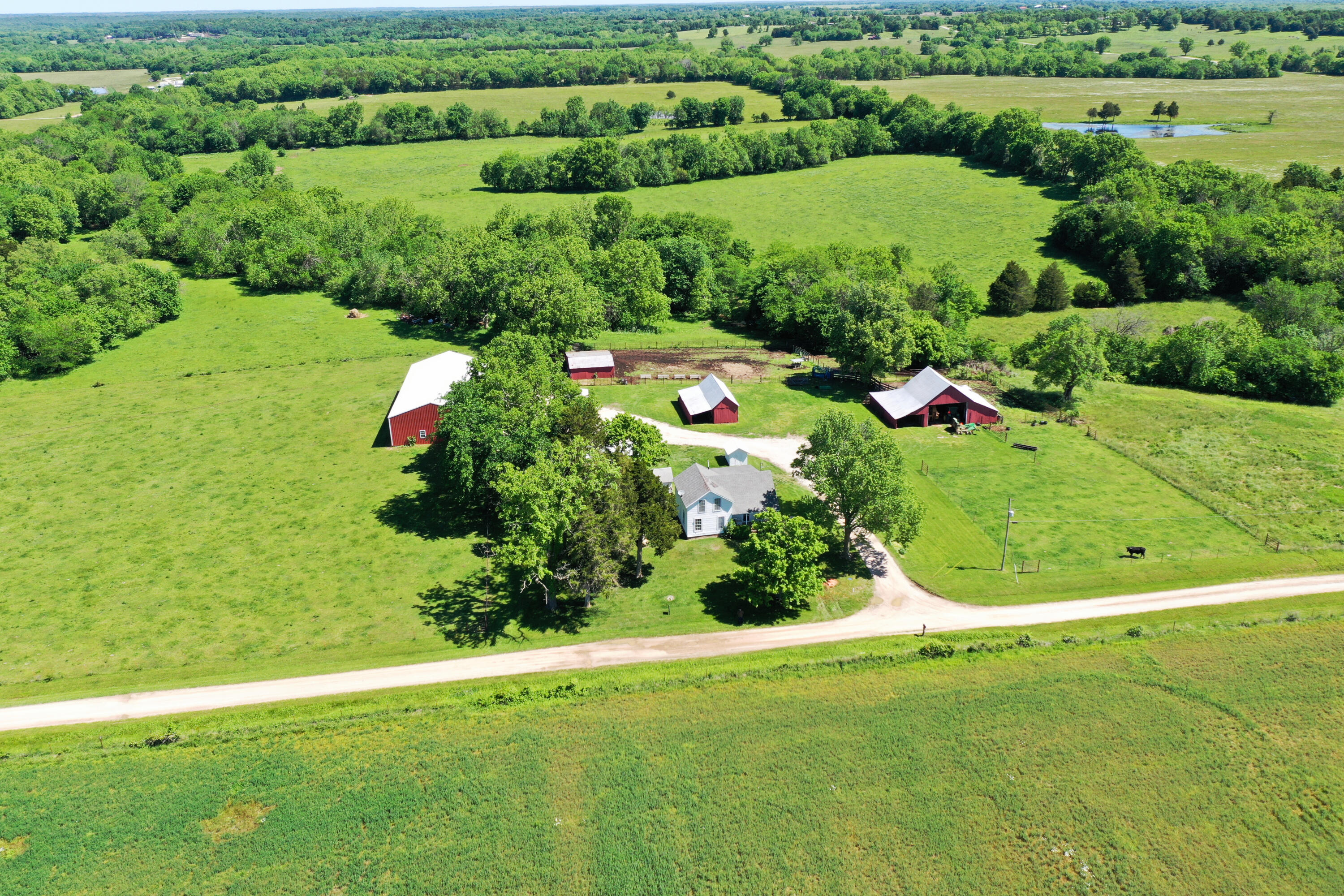 Graze cattle, grow crops, hunt the land and enjoy gods beautiful creation.  This 300 m/l acre cattle ranch lands just SW of Stockton, MO in a high producing soil profile.  The ranch offers 8 different rotational grazing pastures, 6 automatic waters, 2 ponds and multiple wet weather creeks.  While offering a portion of the acreage to be tillable.  The charming farm house allows for simple, clean living with sufficient storage and workspace area for all of the farm machinery.  Highlights include the approximate 40ft by 80ft 4 bay shop building constructed in 2014.  Upon viewing this ranch one will understand why Cedar County is one of the top producing cow/calf counties in the state of Missouri.  Call today to view this ranch.