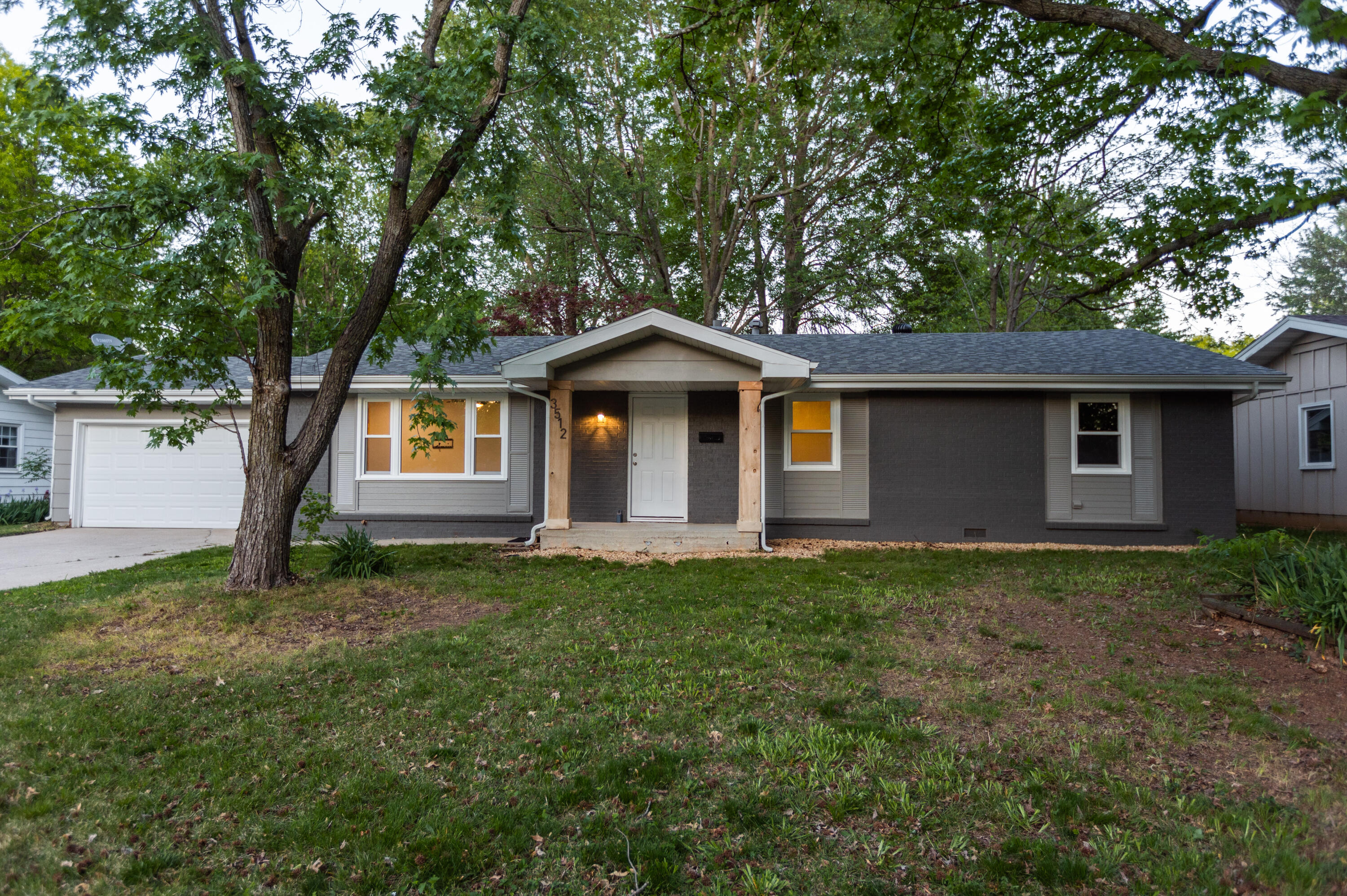 Here's a great opportunity to own an updated 3 bedroom 2 bathroom home in the Kickapoo school district! This home features a modern paint scheme and wonderful open floor plan. The large living area has wood accents, and the kitchen features stainless steel appliances and an electric fireplace just off of it. There is also a laundry room, which adds to the convenience of this home. Outside there's a patio, playset, shed, and a large backyard for entertaining. In addition, the roof, HVAC, & water heater were done 2020. This home surely won't last, so call for your private showing.