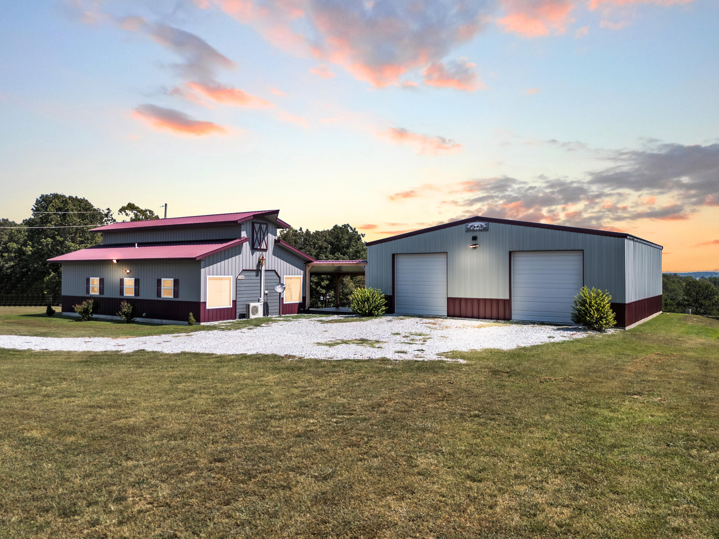 Get ready for your own oasis in the country! This 2 bed 1 bath home features a 40x40 shop and 53 beautiful acres. the property is fenced and cross fenced. The acreage features 3 shooting blinds that convey that make it perfect for hunting the abundance of deer and turkey on the property looking over the shooting lanes and even an orchard with Apple, Pear and Chestnut trees. It has also been used to run cattle on prior on the front roughly 30 acres. the Back half of the property has been untouched leaving it a wildlife sanctuary to ensure great hunting!