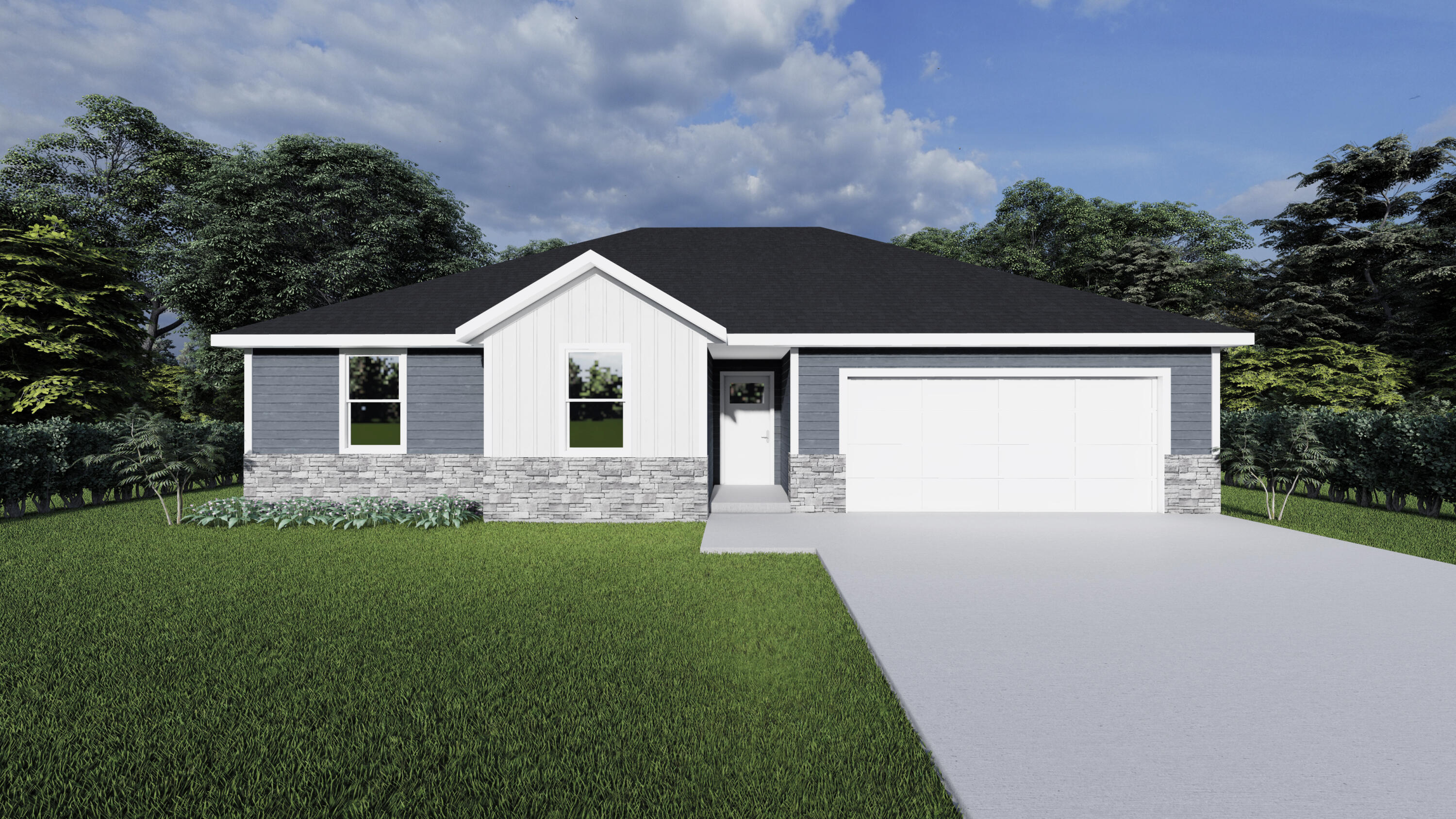The Eagle plan is just waiting to welcome you home.  A split bedroom floor plan means a separate designated space for the master suite;  while the two front bedrooms allow space for kids, family, and friends including their own additional bathroom. The oversized laundry room creates a perfect opportunity for additional storage space; located just off of the kitchen and dining area. Entertaining opportunities are endless with plenty of room in the open living space,  including spaces dedicated to the living room, kitchen, and dining room!  Come tour an Eagle with us today and start imagining life in your new home!