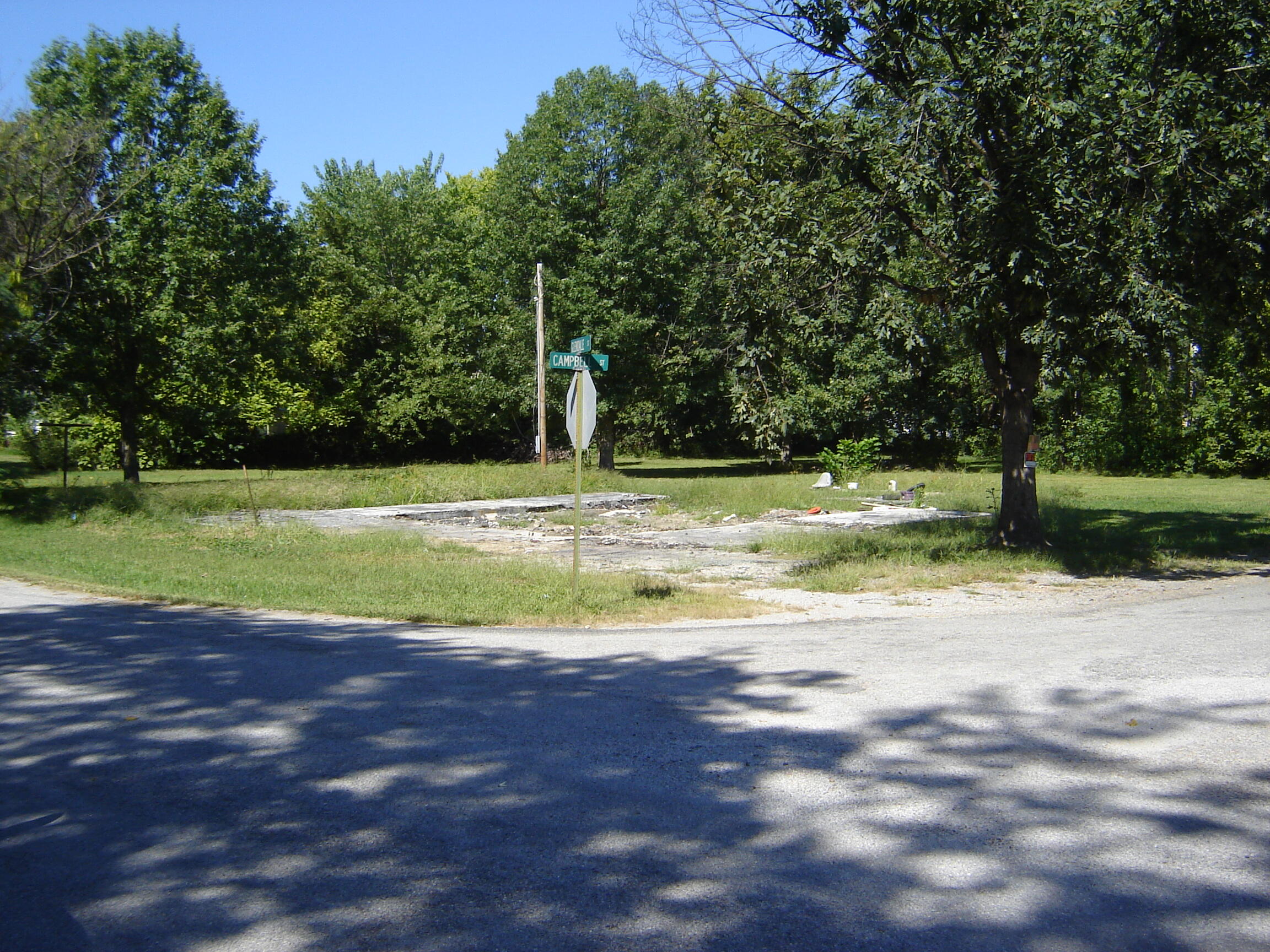 3 adjoining lots zoned for muti family residence. Also could be used for a single family home. There is a foundation on the property from a house that had burned. Nice corner lots with some beautiful mature trees. Come and build in the Ozarks, priced at $25,000