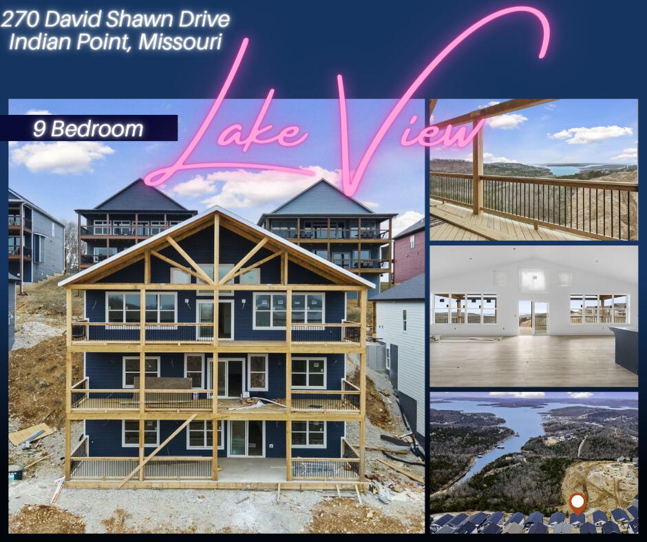 9 Bedroom Table Rock Lake View Lodge with Some of the Best Panoramic Lake Views on the Market! This 9 Bedroom 9 Full Bath Indian Point Lodge will give you the feel of being perched on top of the world. The spacious 5574 sqft floor plan boast wood beams, large windows for natural light and to sport the Panoramic Lake Views. The Lodges at Table Rock Lake has fire pits, play ground, pools, water slide, walking trails, exercise room and an indoor pool for you to use in Branson. Not only would this be a great second home, but this beauty is also an approved Vacation Rental to add to your portfolio.
