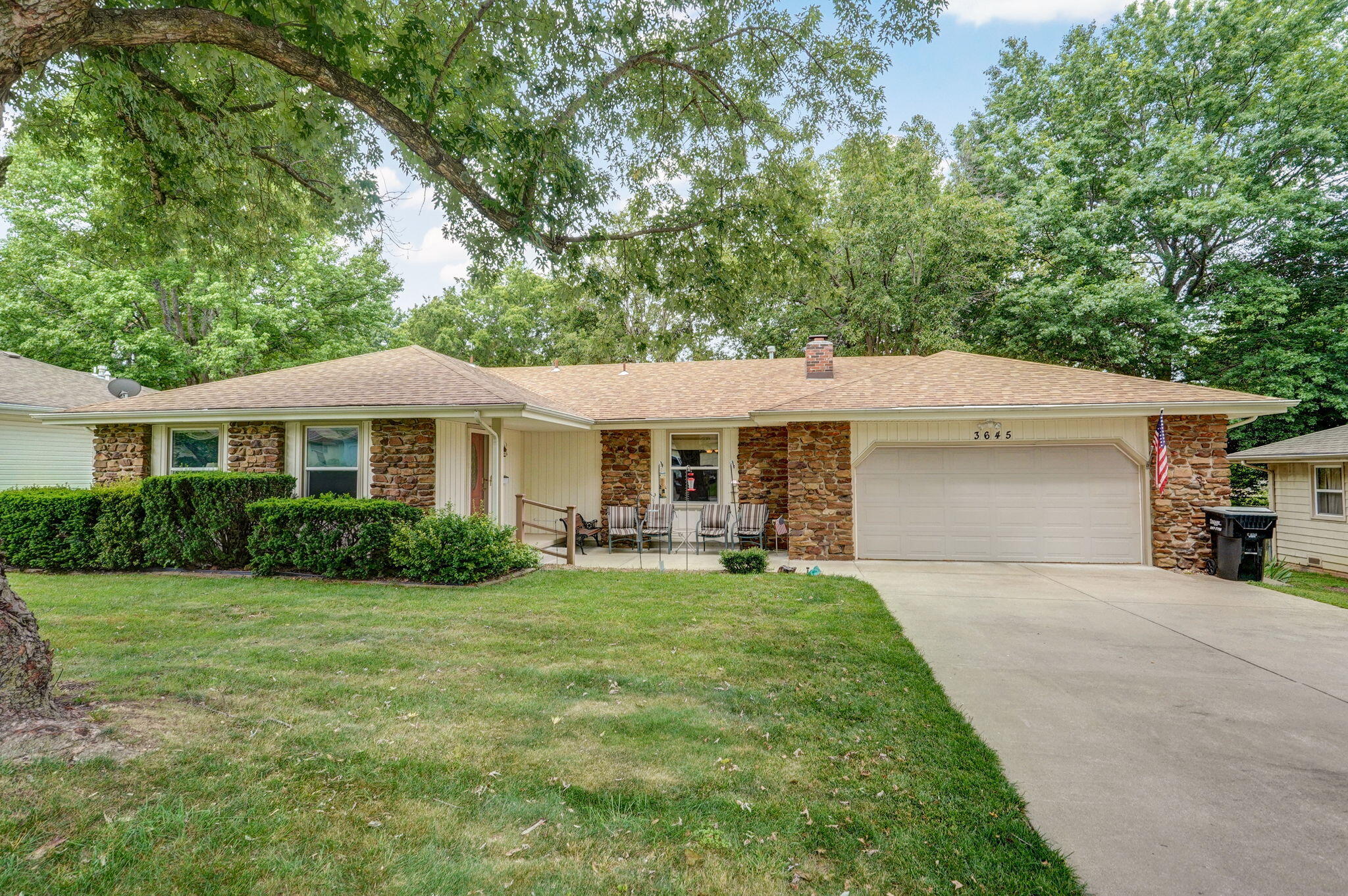 STOP THE CAR!!!  You don't want to miss this one.  Immaculately maintained 3/2/2 home in a highly desirable south central location, in the Kickapoo school district.  This home is close to everything.  Home features 2 living areas, as well as a fully enclosed, heated/cooled 4-season room overlooking the lush back yard.  The fireplace has been upgraded to gas.  The updated kitchen is a cook's dream with built in ovens and a stand alone range.  Seller's have taken much pride in owning this home, including on-going maintenance, as well as hiring a professional home inspection prior to listing.  Newer HVAC, water heater, and roof make this home ready to move in.  Oh, and check out the tornado shelter in the garage!  Hurry, this home won't last long.