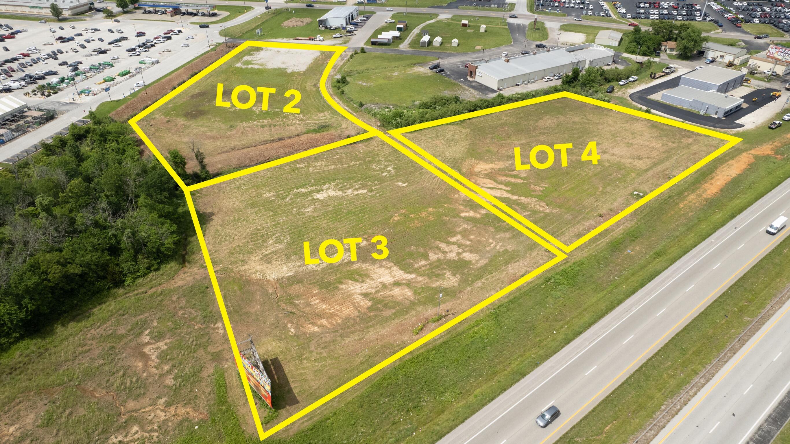 Great Commercial Lots I-44 frontage adjacent to Walmart!!  Buy one or buy all three.  Located in Marshfield with easy access to the overpass.  Great location for new business.  Fast growing community  prime location for food or entertainment.Listing agent is related to seller.