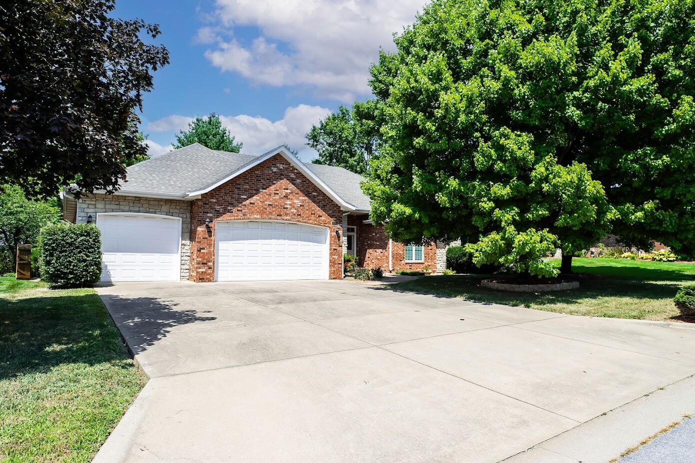 Welcome to 4267 E Lori-Lei Court. Don't miss this opportunity to own this beautiful, one level 3101 sq ft brick and stone home, nestled on a quality cul-de-sac in desirable Emerald Park!Walking in, you're greeted by a rare blend of space, style and custom features. You'll love the open floor plan, high ceilings, crown molding, hardwood floors and natural light. Two family rooms with gas fireplaces add to the inviting atmosphere. Security system, central vacuum, tankless water heater, sprinkler system and perimeter uplighting are upgrades that bring additional convenience and comforts of home.Open concept kitchen-living space features an expansive island with stovetop   and seating, built-in pantry, hidden refrigerator, breakfast area and hearth room. Perfect space for entertaining.Spacious office provides a quiet work space, detailed with designer flooring, built-ins and closet that can also serve as a bedroom.Large primary suite features double sinks, vanity, private water closet, shower and jetted tub. Expansive custom walk-in closets and full bath with updated shower-tub, subway tiled to the ceiling, all provide space for family and guests.Your peaceful backyard retreat offers a covered deck, patio and park like setting with privacy fence. Oversized three car garage offers an additional workshop area. Half bath and spacious laundry room with storage are easily accessible, just inside.Neighborhood amenities include beach-entry pool, tennis courts and playground, with several community events hosted each year.Location, quality and tranquility make this an exceptional property to own. Schedule a tour today!