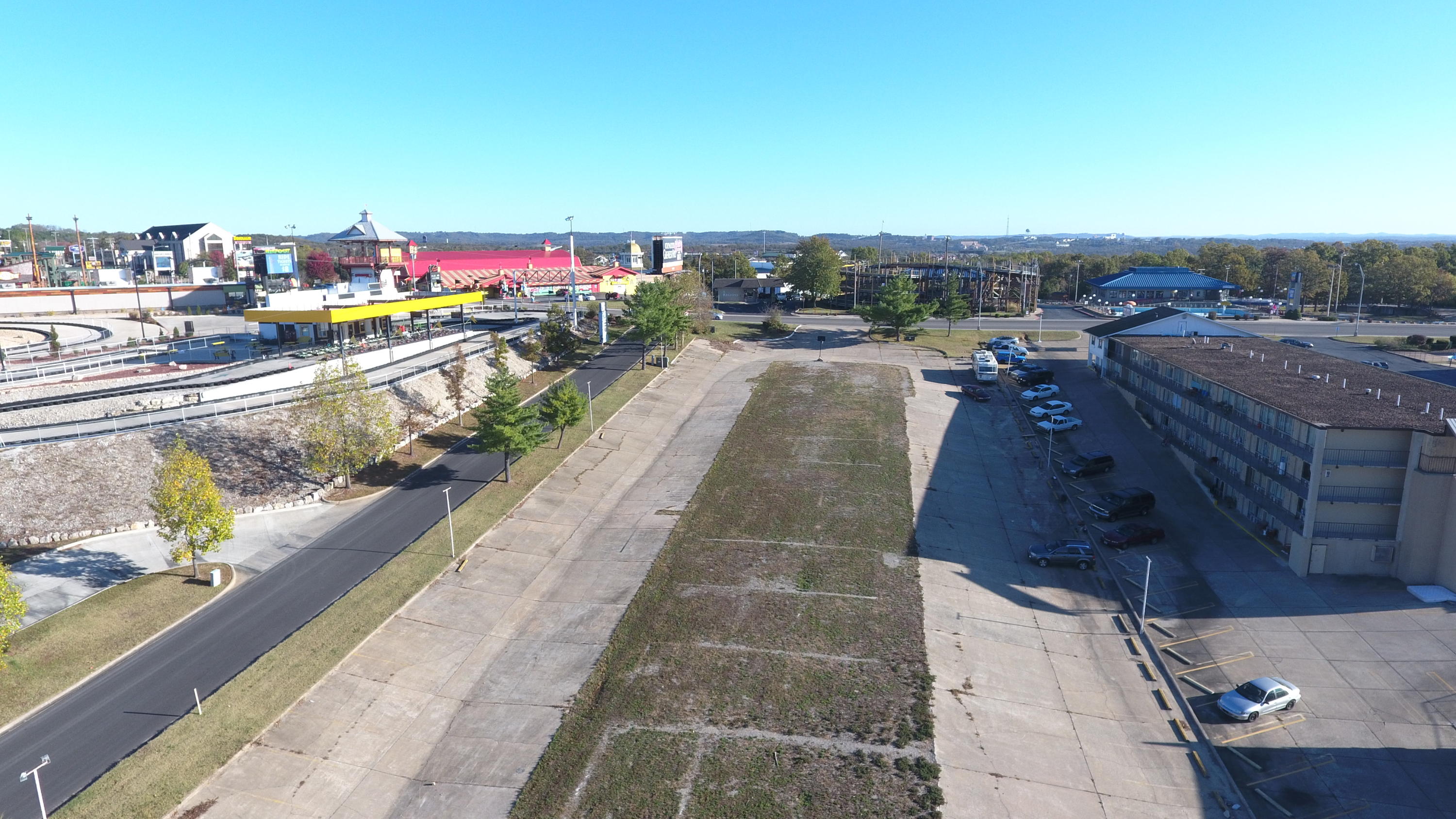 Prime property directly on the Branson Strip. 150' of frontage and over 1.6 acres in total. Back side runs along Green Mountain/Keeter, side runs along Schaefer. Great access and directly across from The Track. ***Information contained in this listing has been obtained through third party sources deemed reliable. Listing Broker assumes no responsibility for its accuracy and Buyer shall independently confirm any information set forth above.