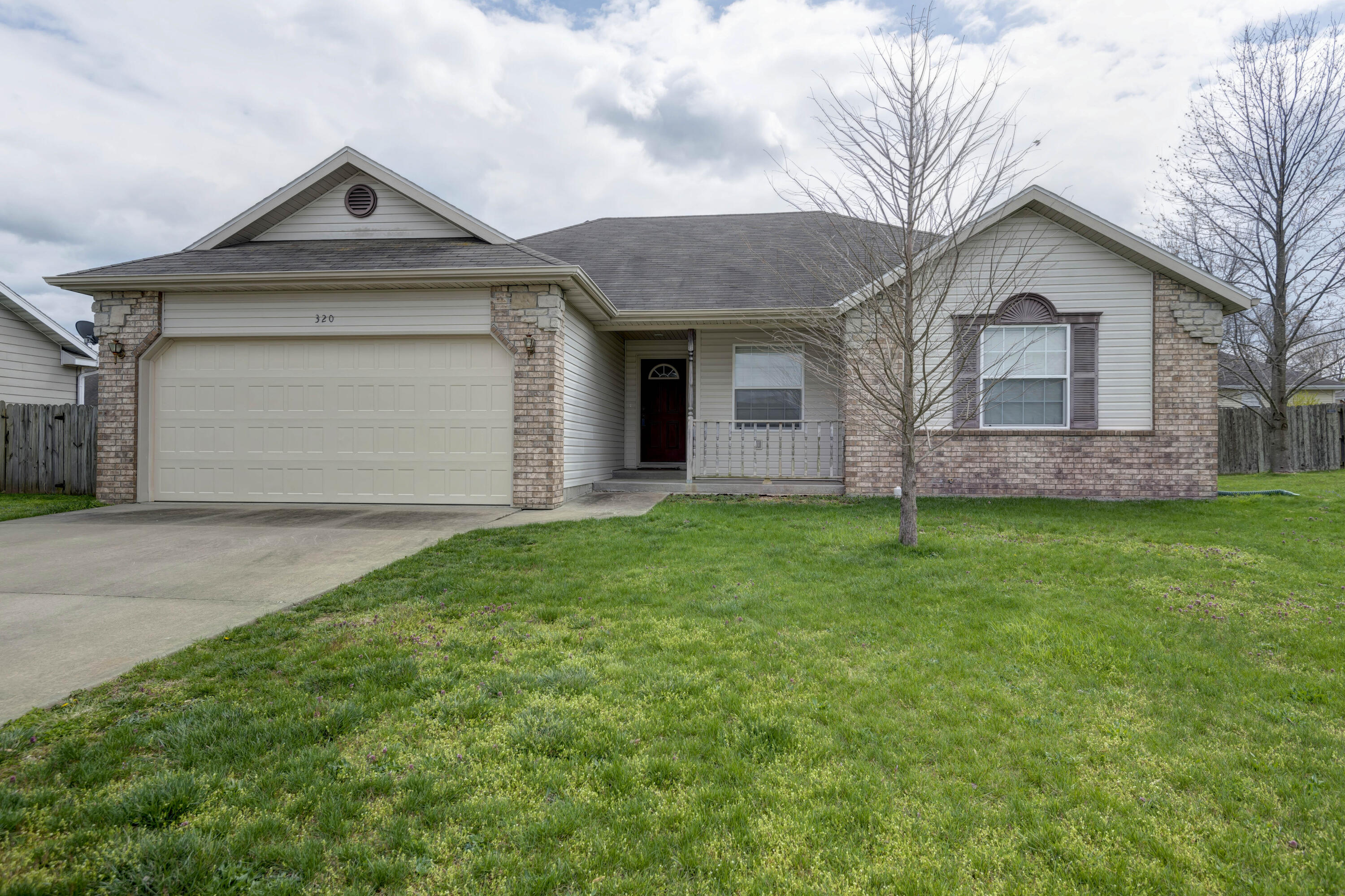 Check out this beautiful 3 bedroom, 2 bathroom, 2 car garage home! Walk into the front door and immediately feel the openess of the floor plan. The gas fireplace with built-in shelves will definitely grab the eye of all of your guests. The kitchen has beautiful custom cabinets with white appliances including the fridge and microwave! The split floor plan has the master bedroom separate from the other 2 bedrooms in the home. The master bathroom has a large shower/tub combo and huge walk in closet with a built-in dresser. Out back is a fully fenced in backyard and the home is located in a cul-de-sac so there won't be a ton of drive-by traffic. This home won't last long! Call today!