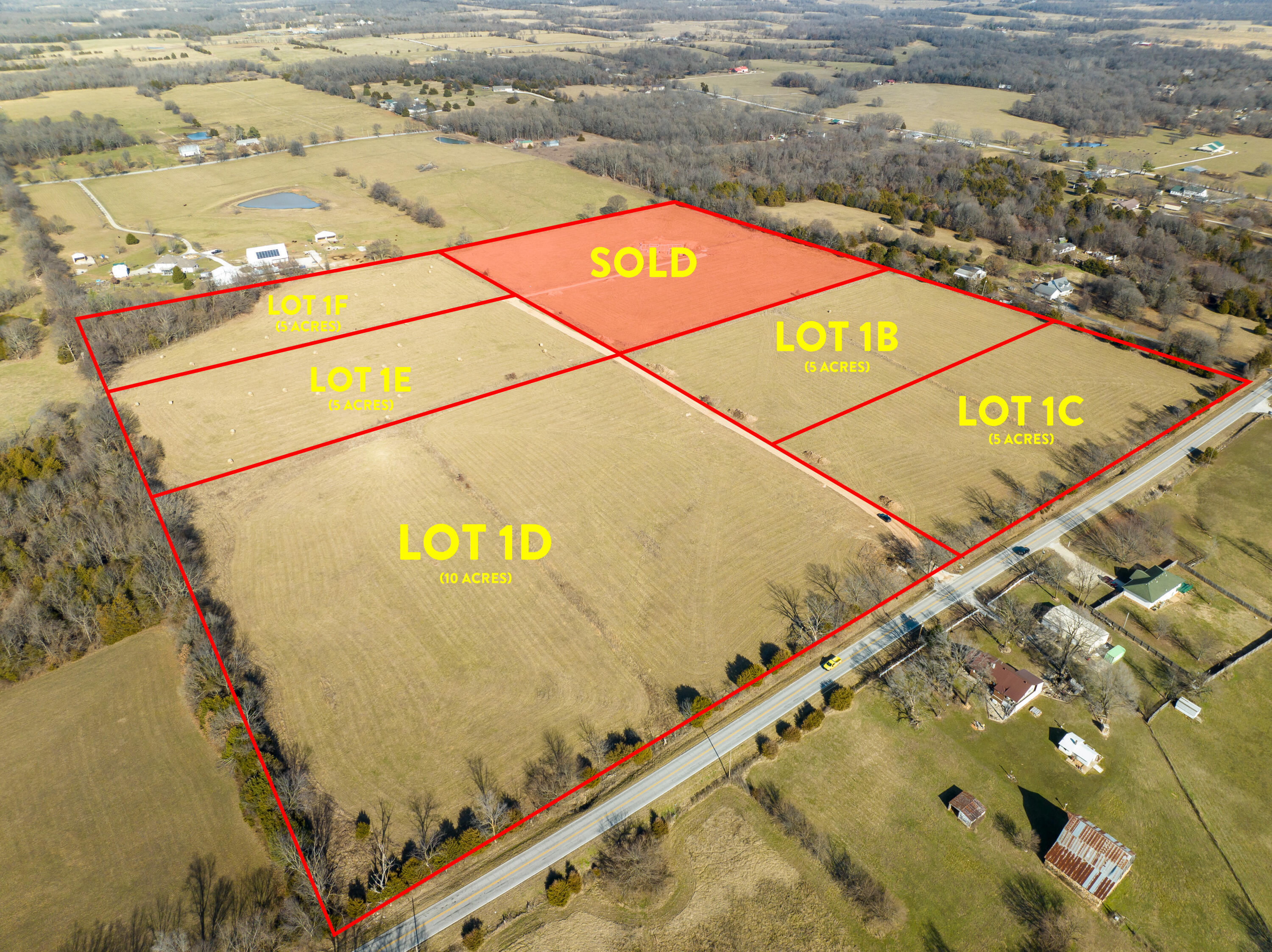 Lot 1D to be divided into 2-5 acre parcels or can be purchased as 10 acres. This 5-acre property offers the perfect opportunity to build your dream home and bring your animals! Enjoy the peacefulness and serenity of country living, while still being just minutes away from all the amenities of the city. With plenty of space to build your dream home and shop, this land is sure to provide a unique living experience. Electric is being installed and road access is already in place, so you can get started right away. Located just minutes from Republic and Springfield but with Republic Schools! Don't miss out on this rare opportunity, call today!
