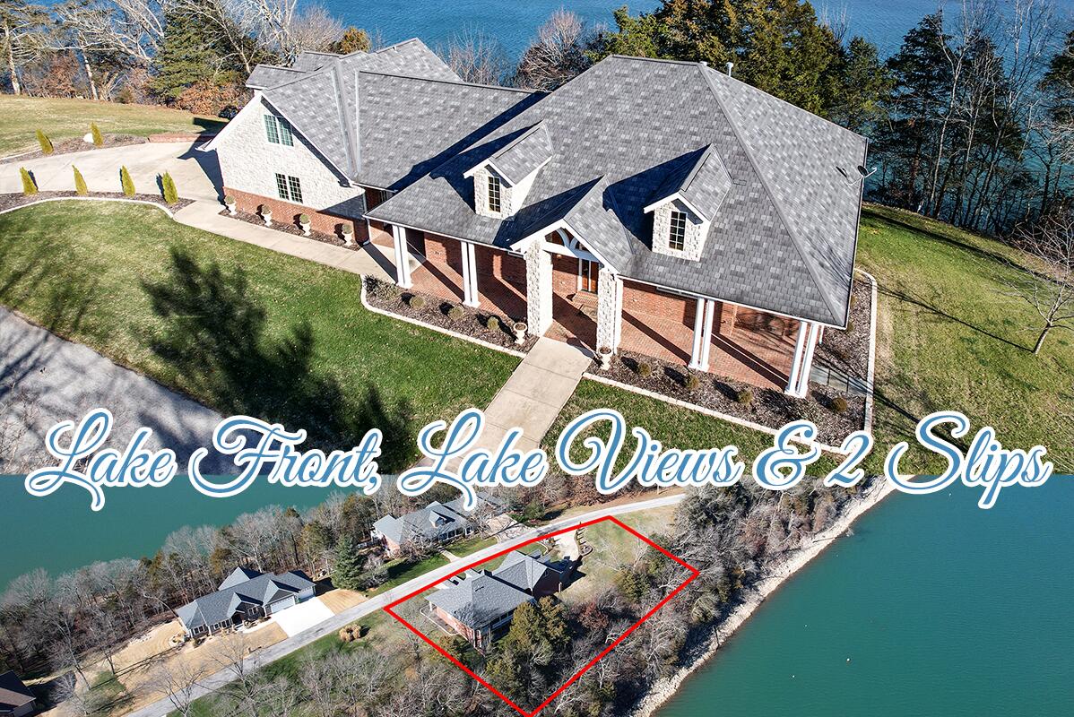 PRIDE OF OWNERSHIP ON POINT 15 WITH LAKE VIEWS, LAKE FRONT ,2 SLIPS and a private community dock. (2 - 10 x 24 slips. for additional cost). This 1 owner home has been METICULOUSLY maintained for the last 14 years & is a beauty beyond recognition. As you enter the home you will instantly be WOWED by the views out the large unobscured windows & doors. The spacious rooms make the sq. ft. appear larger than the numbers. It is tastefully decorated to collate with the theme of this all brick Colonial/Traditional home. Applewood floors & trim with walnut stain are accentuated throughout. The main floor hosts a formal dining with seating for 8. The living room is comfy & cozy with a flip of the switch gas fireplace. Take a journey into the kitchen of your dreams, featuring an arched brick ceiling, & stainless steel appliances which are all included. The primary bedroom suite has picturesque views & expands into a HUGE walk in shower. Situated in the lower level is a family room with a wet bar & breath taking views of the Lake. The Theatre room is equipped with surround sound & ambient lighting for that ''Theatre'' feel. Two additional bedrooms are spacious with magnificent views & LARGE walk in closets. Outside features include 1 covered upper deck & 1 walk out patio for wining & dining. You can enjoy our own private views of the lake & soaring Bald Eagles. Take a walk to the lakefront or a short walk to the dock. Even more of an incentive is the ''Vegetation Permit'' that is good until 2027. The ever so popular 'Flat Creek Restaurant' is 2 miles away & the beautiful 'Cape Fair Marina' is 4 miles down the road. This lovely marina has a convenience store, fuel & service, ski & sport shops & a delicious restaurant. Blissful memories have been made on these ancient grounds including a vast assortment of arrowhead rocks & treasured findings that the sellers have collected. WELCOME HOME