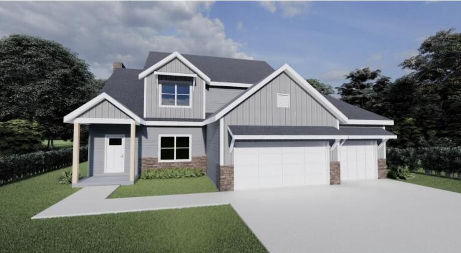 Another masterpiece from Built Better Homes! The perfect combination of craftsmanship, quality, and design. This is the Aspen 3 floor plan! It has 5 bedrooms, 2 1/2  baths, and a 3 car garage. This plan features a great open floor plan with spacious bedrooms, a large kitchen with an island, stainless steel appliances, luxury vinyl plank flooring in the hallways, kitchen, dining room and living areas and carpet in the bedroom's. The exterior will have a concrete patio, black lighting and sod in the front yard. Your choice of a partial brick or stone front and cedar grain finish vinyl siding. Don't miss out - Make this Built Better Home yours today! *PLEASE NOTE, SOME PICTURES MAY NOT REFLECT THIS PARTICULAR HOME*