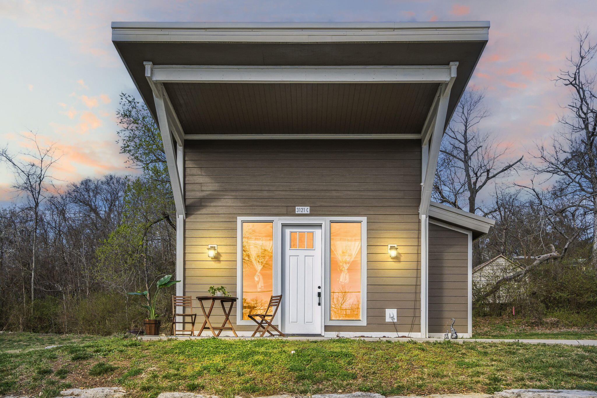 Why settle for renting when you have the opportunity to own an affordable new home? These meticulously constructed tiny homes are designed to maximize energy efficiency with their owned solar panels, all while embodying the style and luxury of a larger home - without the exorbitant price tag or high maintenance. Despite its modest size of approximately 700 square feet, this home gives off a spacious ambiance. Adorned with vinyl flooring and soaring ceilings, it emanates an air of elegance. The kitchen showcases stunning granite countertops, impeccably crafted cabinets, and a trendy backsplash, along with a convenient pantry. Spend your evenings unwinding on the inviting front porch. The amply proportioned bedroom features a generous closet, ensuring ample storage space. With the inclusion of 2 new mini-split heating and cooling units, utility bills are kept remarkably low. Extra bonus the home has owned, solar panels providing low utility bill! Situated in the coveted cul-de-sac location of Hollister, this home offers easy access to Hwy 65, a mere 3 minutes away. Additionally, the renowned 76 Music Boulevard in Branson is within a 6-mile radius, while Cox Hospital and Branson Landing are a short 8 miles away. Don't hesitate - call today to schedule a private showing.
