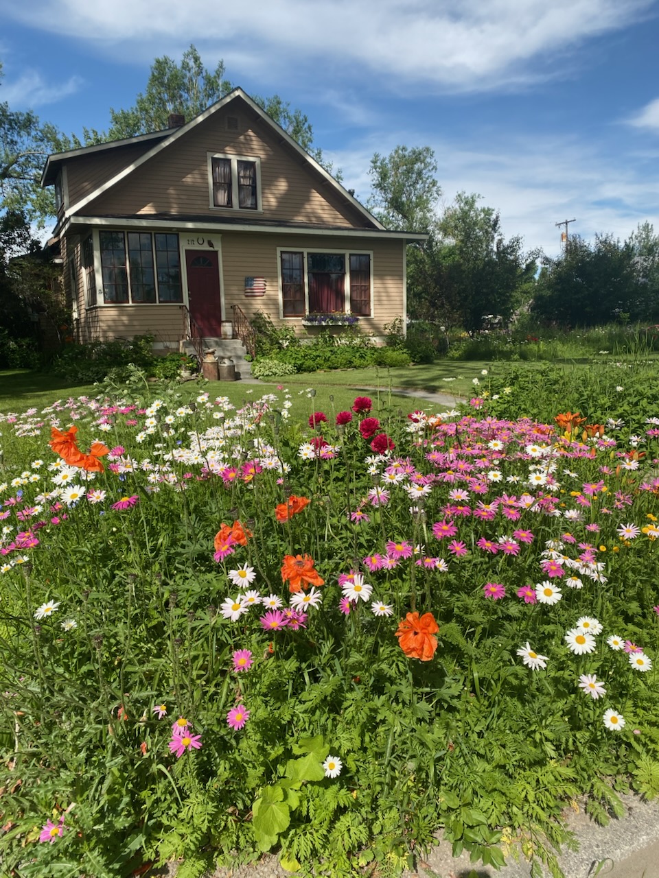 Front yard with landscaping