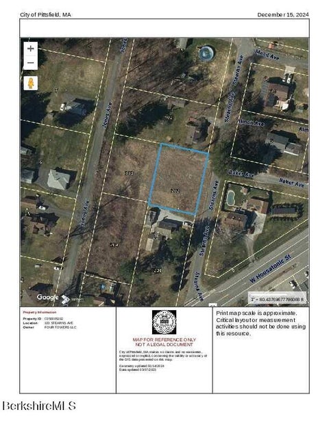 Vacant Land For Sale - 103 Stearns Ave<br/> Pittsfield Twp, MA 01201