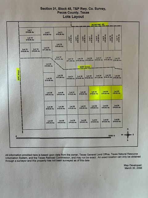 Vacant Land For Sale - Other<br/> Pecos County, Coyanosa, TX 79730