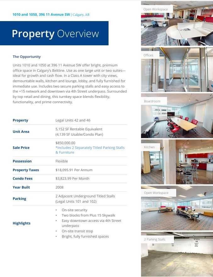 396 11 Avenue SW 1010 & 1050