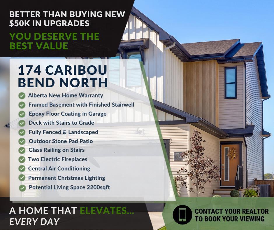 Photo of 174 Caribou Bend N, Lethbridge, AB T1H 7J8 (MLS # A2350555)