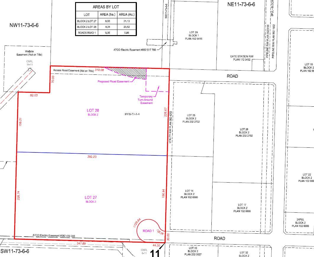 Pt: NW-11-73-6-W6 Emerson Trail Industrial Pk Rd B2. Lot 27 and 28