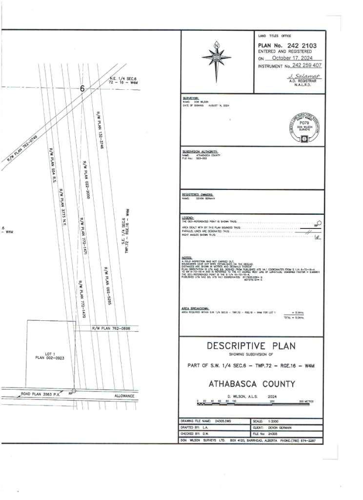 0 2422103 Block 1 Lot 1