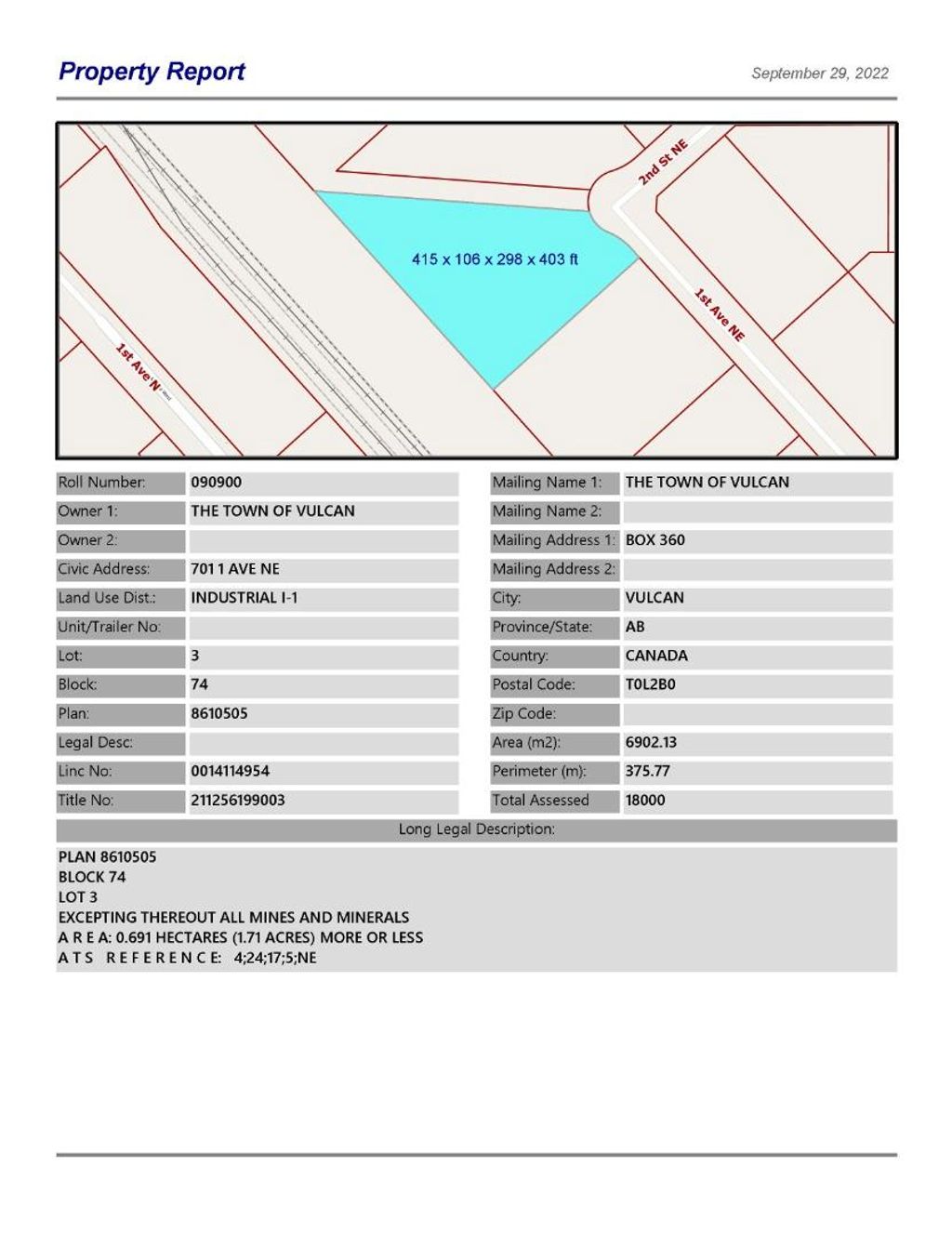 Photo of 701 1 Avenue NE, Vulcan, AB T0L 2B0 (MLS # A1259538)