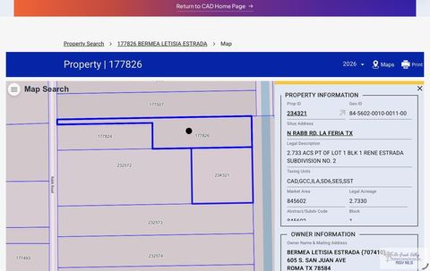 Vacant Land For Sale - 26035 Rabb Rd<br/> LA FERIA, TX 78559