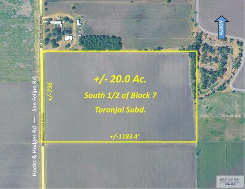 Vacant Land For Sale - 20.0 ACRES Hooks & Hodges Rd<br/> SANTA ROSA, TX 78593