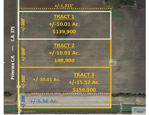 Vacant Land For Sale - 10 AC (TR 1) Primrose Ln<br/> LYFORD, TX 78569