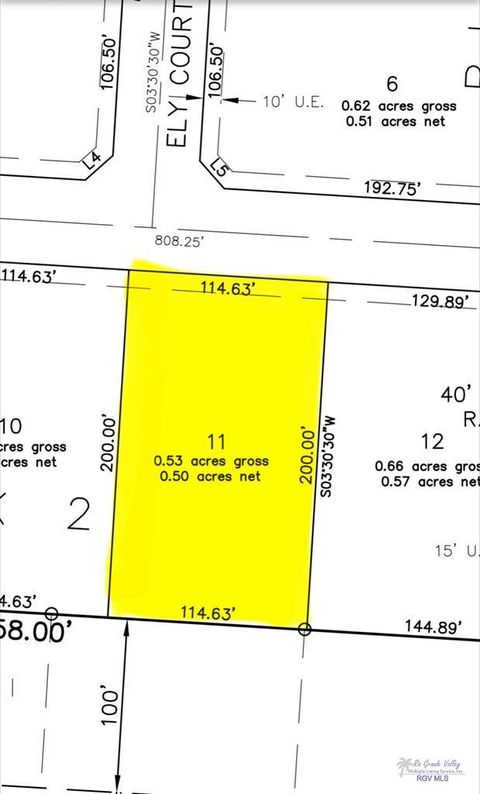 Vacant Land For Sale - 34578 Esmeralda Dr #LOT 11 BLK 2<br/> Cameron County, BROWNSVILLE, TX 78526