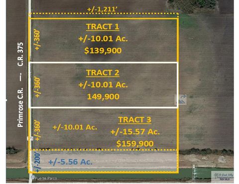 Vacant Land For Sale - 10 AC (TR 2) Primrose Ln<br/> LYFORD, TX 78569