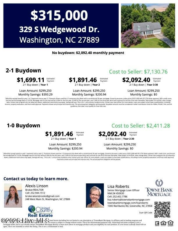 Photo of 329 S Wedgewood Drive, Washington, NC 27889 (MLS # 100601540)