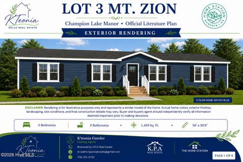 Mobile Home For Sale - LOT 3 Mt Zion Rd Road<br/> Aiken County, Trenton, SC 29847