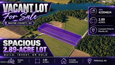 Vacant Land For Sale - 2 Lancaster Pointe Drive<br/> Pikeville, NC 27863