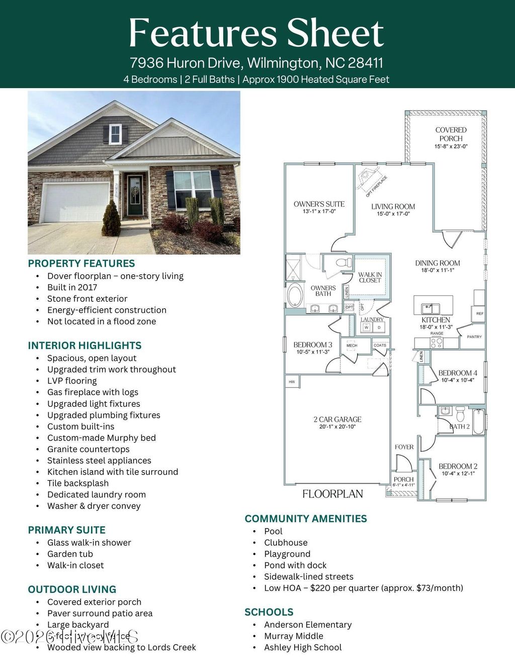 Photo of 7936 Huron Drive, Wilmington, NC 28412 (MLS # 100557196)