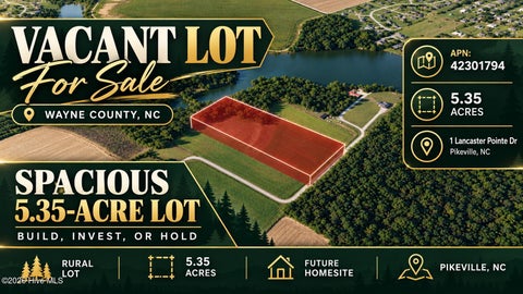 Vacant Land For Sale - 1 Lancaster Pointe Drive<br/> Pikeville, NC 27863