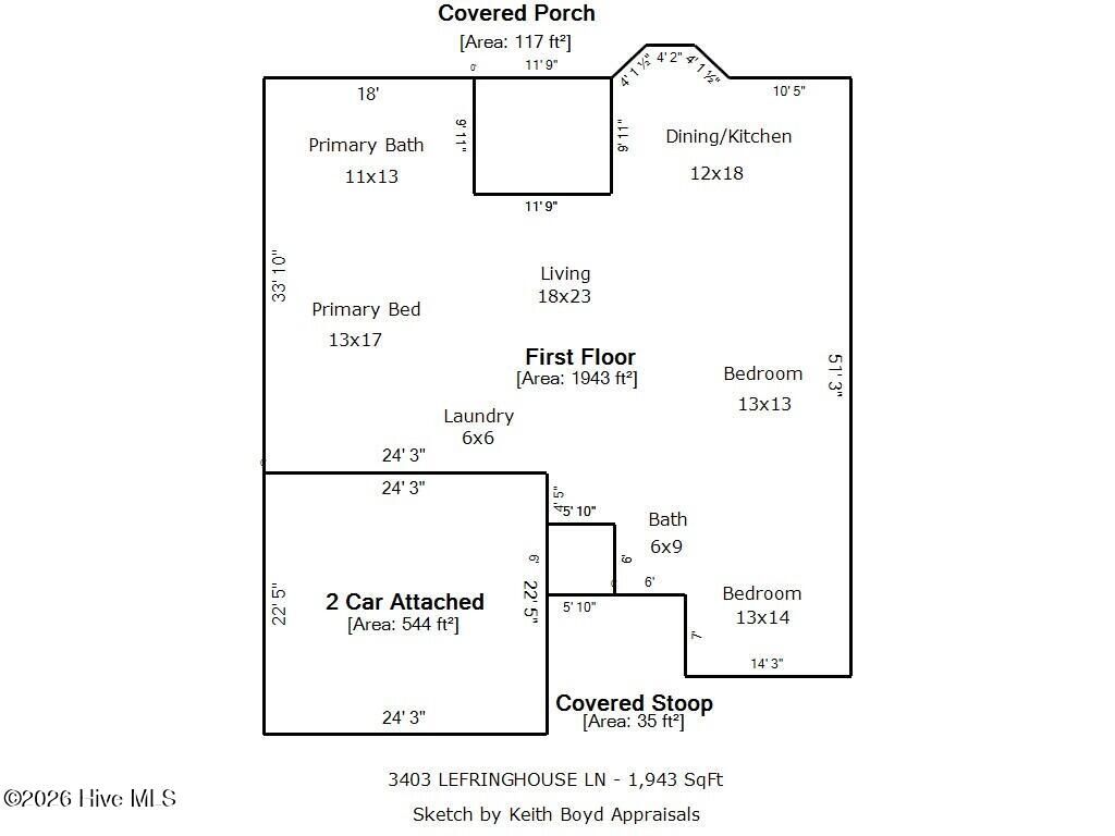 Photo of 3403 Lefringhouse Lane, New Bern, NC 28562 (MLS # 100548774)