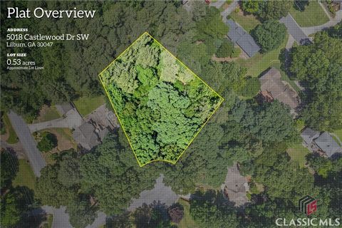 Vacant Land For Sale - 5018 Castlewood Drive<br/> Lilburn, GA 30047