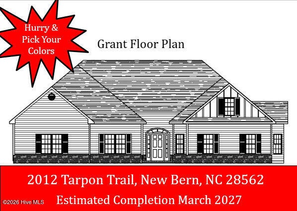 Photo of 2012 Tarpon Trail, New Bern, NC 28562 (MLS # 100604443)