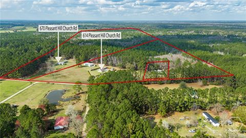 Vacant Land For Sale - 614-670 Pleasant Church Hill Rd Rd<br/> Bulloch County, Ellabell, GA 31308
