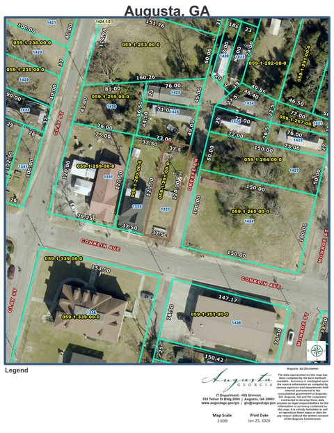 Vacant Land For Sale - 1327 Conklin Avenue<br/> Augusta, GA 30901