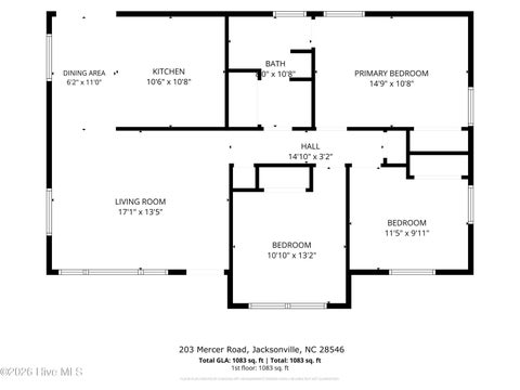 Tiny photo for 203 Mercer Road, Jacksonville, NC 28546 (MLS # 100603113)