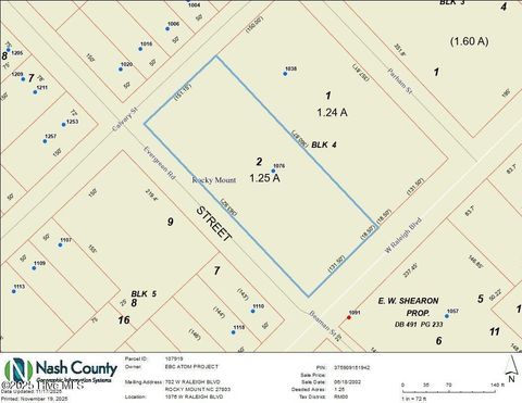 Vacant Land For Sale - 1076 W Raleigh Boulevard<br/> Rocky Mount, NC 27803