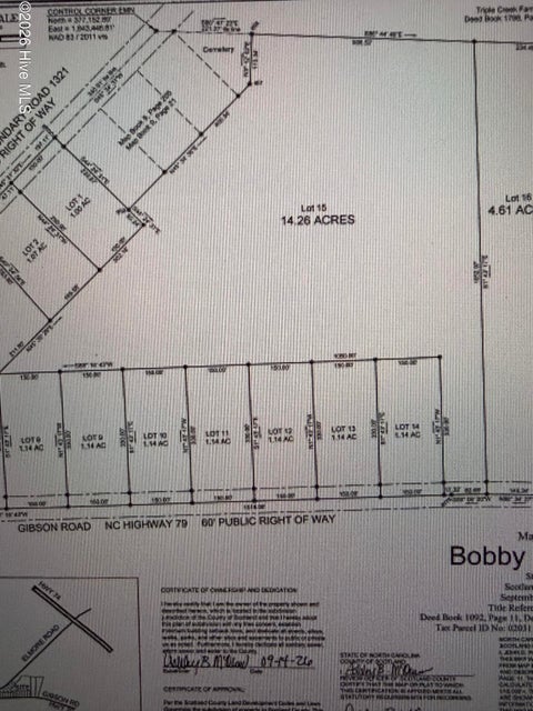 Vacant Land For Sale - LOT 15 TBD Gibson Road<br/> Laurinburg, NC 28352