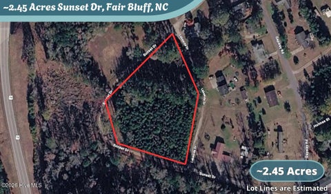 Vacant Land For Sale - ~2.45 ACRE Near 163 Sunset Drive<br/> Fair Bluff, NC 28439